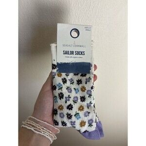 Women's Seasalt Cornwall Sailor Socks Bamboo Arty Socks Ditsy Floral NWT Ankle